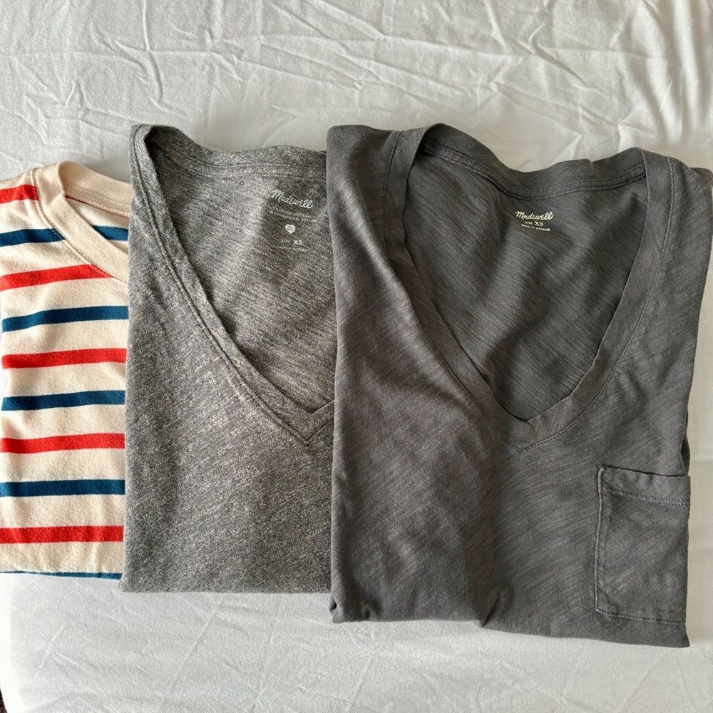 Madewell cotton Tees Trio Bundle Sz XS